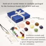 Healing Crystals and Stones Raw Crystals Kit Real Chakra Stones Set, Crystal Box Gemstones Chakra Treatment Rose Quartz Crystals, Guide,Healing, Reiki, Meditation, Witchcraft, Yoga - Image 2