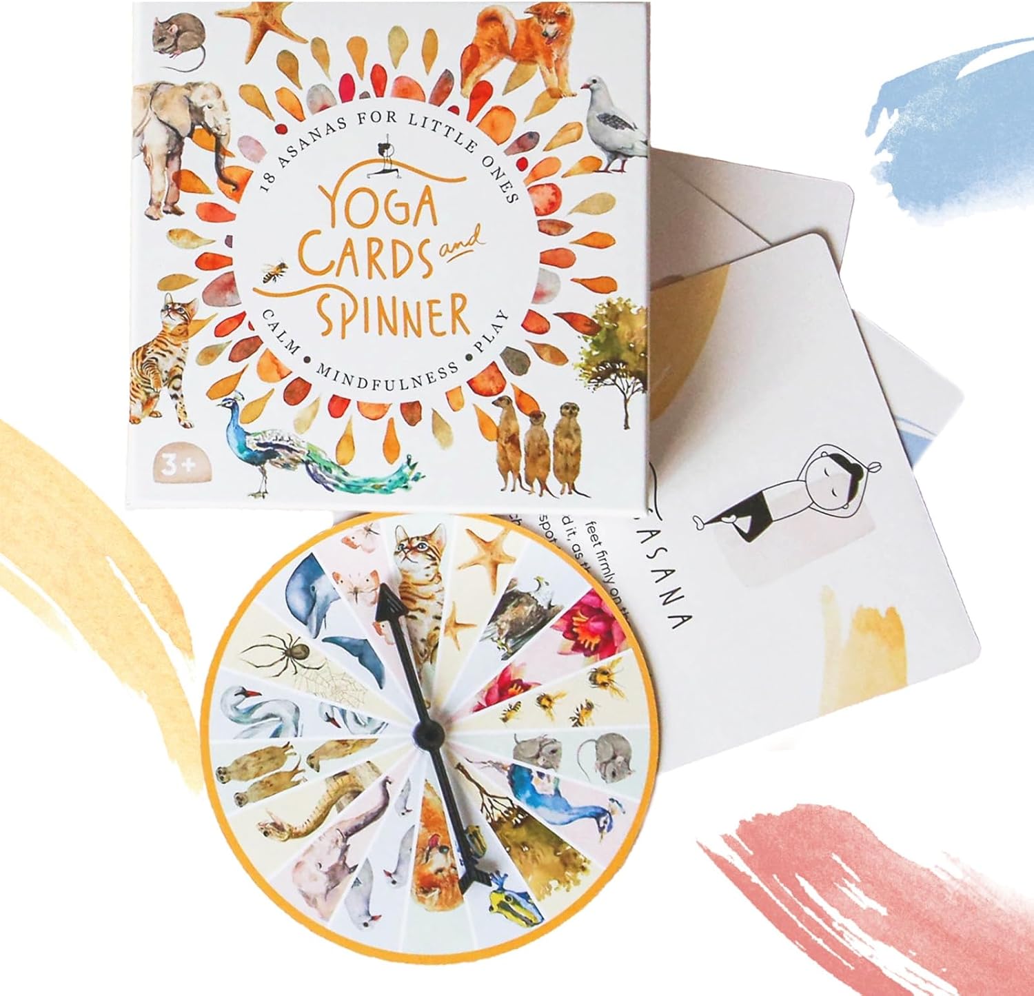 713gXXJh2jL._AC_SL1500_.jpg Yoga Cards for Kids – Mindfulness & Fun Game | 18 Durable Yoga Pose Cards for Focus, Balance & Calm | Educational & Portable Learning Toy for Ages 3+ | Kids Physical & Mindfulness Activity - Image 1