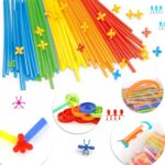Straw Constructor Toys STEM Building 600Pcs Toy Interlocking Plastic Engineering Thin Tube Blocks Educational Kit for 3 4 5 6 7years Kids Boys and Girls Gift - Image 3