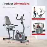 Sunny Health & Fitness Essentials Series Magnetic Smart Recumbent Bike with Exclusive SunnyFit App Enhanced Bluetooth Connectivity – SF-RB422003 - Image 6