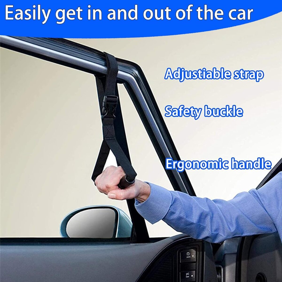 Car Door Handle for Elderly Car Handle Assist Support Handle Multifunction Handle Car Door Latch Handle for Seniors and Handicapped - Image 3