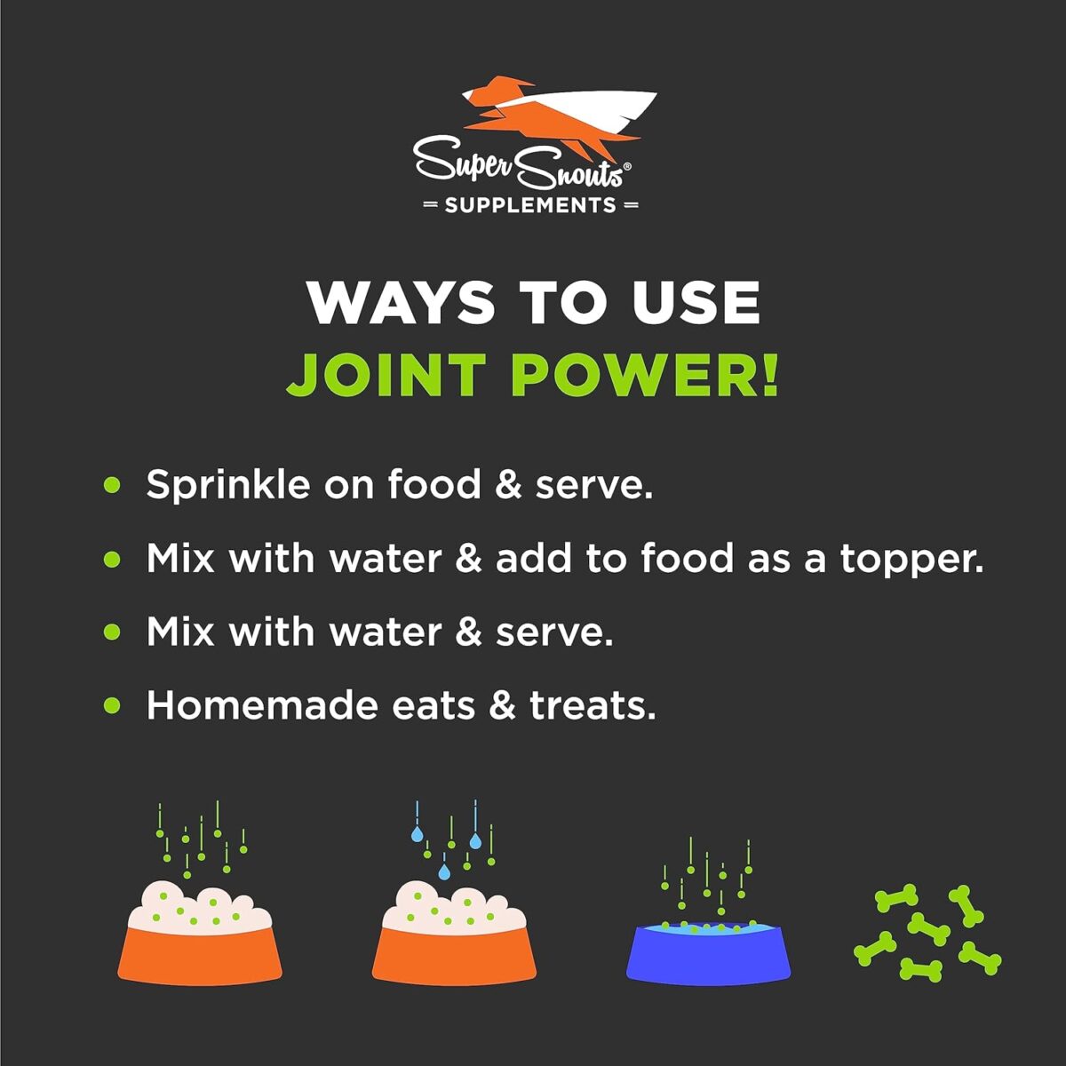 Super Snouts Joint Power 100% Green Lipped Mussels for Dogs & Cats - Dog Joint Supplement Powder Supports Joints, Tendons, Ligaments (2.64 oz) - Image 8