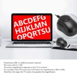 Portable Mouse Digital Magnifier, Electronic Visual Aid Tool with 10 Color Modes and Image Freeze, Electronic Low Vision Reading Aid Can be Connected to TV and PC - Image 2