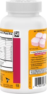 Airborne 1000mg Vitamin C with Vitamin D & Zinc, Multivitamin Immune Support Supplement, Antioxidants Vitamins A C & Vitamin E, 116 Chewable Tablets, Very Berry Flavor - Image 8