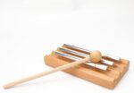 Meditation Trio Chimes, Three Tone Solo Percussion Instrument Hand Bell, Silver (7") Musically Tuned Great for Mindfulness, Yoga, Prayer, Eastern Energy, Teachers' Classroom Management Tool Music Gift - Image 3