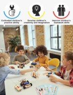 Poraxy STEM Model Car Kits, Toys for Boys Age 8-12, 5 in 1 Kids Wood Building Kit 8-10, 3D Wooden Puzzles, Educational Science Crafts Kits, Birthday Gifts for 8 9 10 11 12 13 14 Years Old Boys - Image 6