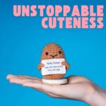 Friendly Veggies – Positive Potato, Emotional Support Pickle, Emotional Support Plush, Positive Crochet Animals, Mini Crochet Animals, Teacher Appreciation Gifts - Image 2