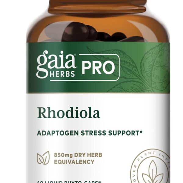 Rhodiola - Energy Support Supplement - Adaptogen Support Supplement with Rhodiola Root Extract - Vegan, Gluten-Free, Soy-Free - 60 Phyto-Caps (30 Servings)