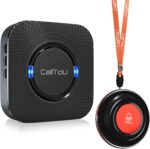 CallToU Caregiver Pager Wireless Call Bell Alert Button for Seniors/Elderly/Patients 1 Plugin Receiver 1 Waterproof Transmitter