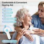 Hearing Aids, Hearing Aids for Seniors Rechargeable with Noise Cancellin Hearing Amplifiers for Seniors & Adults Hearing Loss with Portable Charging Case, Pair (Gloss White) - Image 3