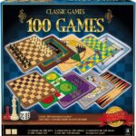 Classic Games, Enjoy 100 Different Games, Includes 5 Double-Sided Playing Boards, Fun for Children and Adults, For Ages 3 and up