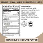 Philosophie Organic Cacao Magic Superfood Blend – Plant-Based Protein Powder with Raw Cacao, Reishi Mushroom & Maca Root – Unsweetened Vegan Chocolate Supplement, 32 Servings - Image 4