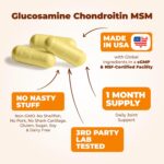 Glucosamine Chondroitin MSM and Turmeric Supplement - Joint Support Supplement for Women & Men with Boswellia & Glucosamine Sulfate 1500 mg. Used for Cartilage & Joint Health & Flexibility 90 Capsules - Image 4