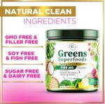 Greens Superfood Powder, Organic Spirulina & Chlorella Greens with Prebiotics & Probiotics, Gut Health & Bloating Support for Women, Green Drink Powder for Digestive & Energy Support - 28 Servings - Image 9