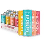 GORGIE Bestsellers Variety, Sugar-Free Natural Energy Drink Sparkling, Healthy Energy Drinks - Green Tea, Biotin, B Vitamins -150mg Caffeine, Vegan, & Low Calorie (Pack of 12)