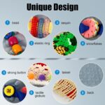 Fidget Blanket for Adult with Dementia,Dementia Products for Elderly,Alzheimers Dementia Activities for Seniors,Fidget Wrist Cuff Sensory Bracelet Toy for Seniors,Dementia Gifts (Blue) - Image 4