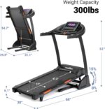 THERUN Incline Treadmill for Running and Walking, 300 lbs Weight Capacity Folding Treadmill with 0-15% Auto Incline, Wide Belt, 3.5HP, App, Heart Rate - Image 4
