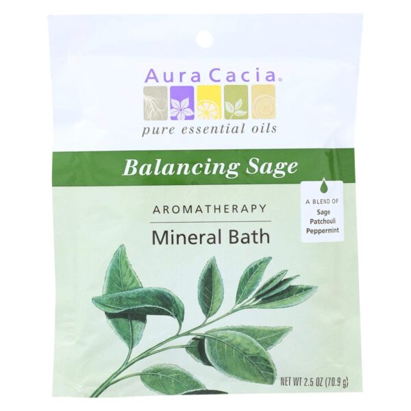 AURA CACIA MNRL BATH,BALANCING SAGE, 2.5 OZ6