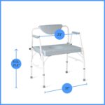 Medline Bariatric Drop-Arm Commode - Heavy Duty Steel Toilet Chair for Disabled and Elderly, 1,000 lb. Weight Capacity - Image 2
