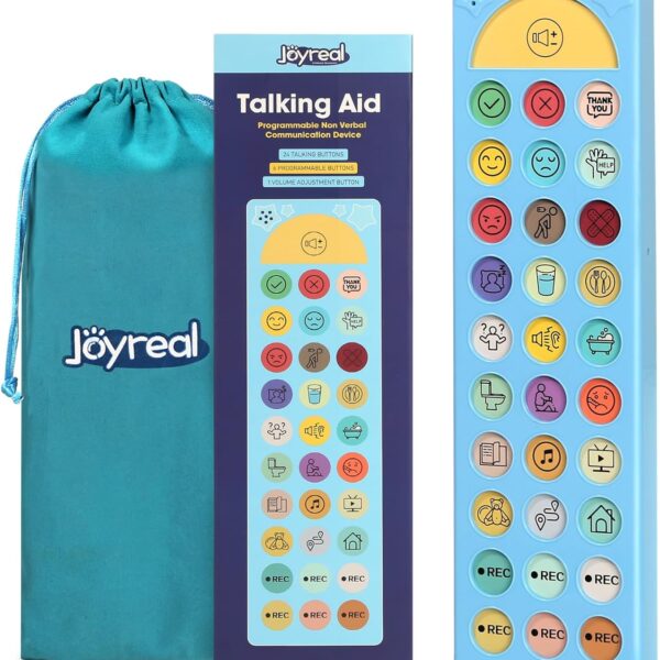 AAC Device for Autism, Joyreal Non Verbal Communication Tools for Speech Therapy & Stroke Rehab. Autism Talking Aids with 6 Programmable Buttons & Adjustable Volume, Autism Toys for Kids and Adults