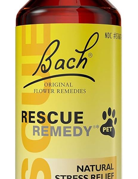 Bach RESCUE Remedy PET Dropper 20mL, Natural Stress Relief, Calming for Dogs, Cats, & Other Pets, Homeopathic Flower Essence, Thunder, Fireworks & Travel, Separation, Sedative-Free