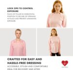Inspired Comforts Women's Chemo Port Access Long Sleeve Shirt with Dual Zip Access - Image 3