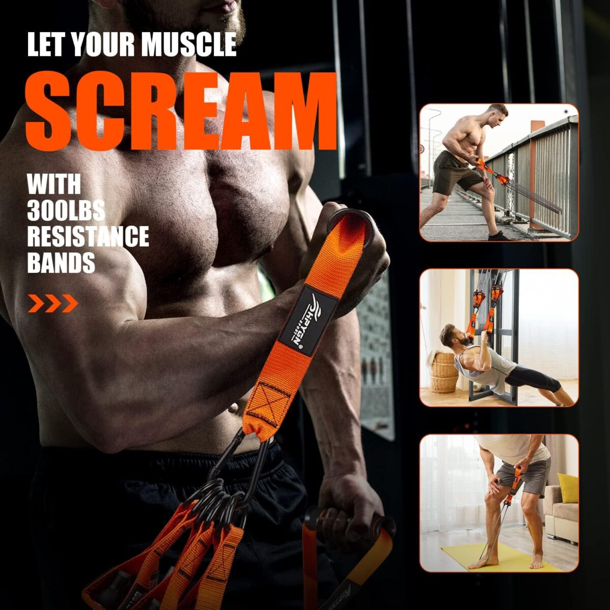 Resistance Bands with Handles - Heavy Duty Fitness Bands for Strength Training, Slim, Yoga, Home Gym Equipment - Image 5