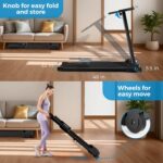 Portable Foldable Treadmills for Home, Small Folding Treadmill for Home Office with 300 LBS Capacity, Walking Running Exercise Electric Compact Treadmill with LED Display - Image 4