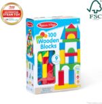Melissa & Doug Wooden Building Blocks Set - 100 Blocks in 4 Colors and 9 Shapes Classic Kids Toys, Colored Wood For Toddlers Ages 2+ - FSC-Certified - Image 3