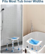 Shower Chair for Inside Shower, FSA/HSA Eligible 400 lbs Adjustable Shower Stool with Suction Feet, Shower Seat for Inside Tub Bathroom Bench Bath Chair for Elderly and Disabled - Image 8