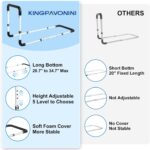 Bed Rails for Elderly Adults - Bed Assist Rail Medical Bed Support Bar Mobility Assistant with Free Storage Bag and Fixing Strap, Fit King, Queen, Full, Twin - Image 4