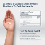 HPN NAD+ Booster (NAD3), Anti Aging Cell Booster, NRF2 Activator, Nicotinamide Riboside Alternative, NAD Supplement Natural Energy, Longevity, and Cellular Health, 312 Mg per Serving (1 Month Supply) - Image 2
