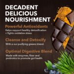 Raw Organic Cacao Powder & Super Greens - Fermented Superfood Blend with Digestive Enzymes, Prebiotic Fiber & Antioxidants - Organic, Non-GMO, Gluten Free, Vegan - Chocolate, 30 Servings, 8.47oz - Image 2