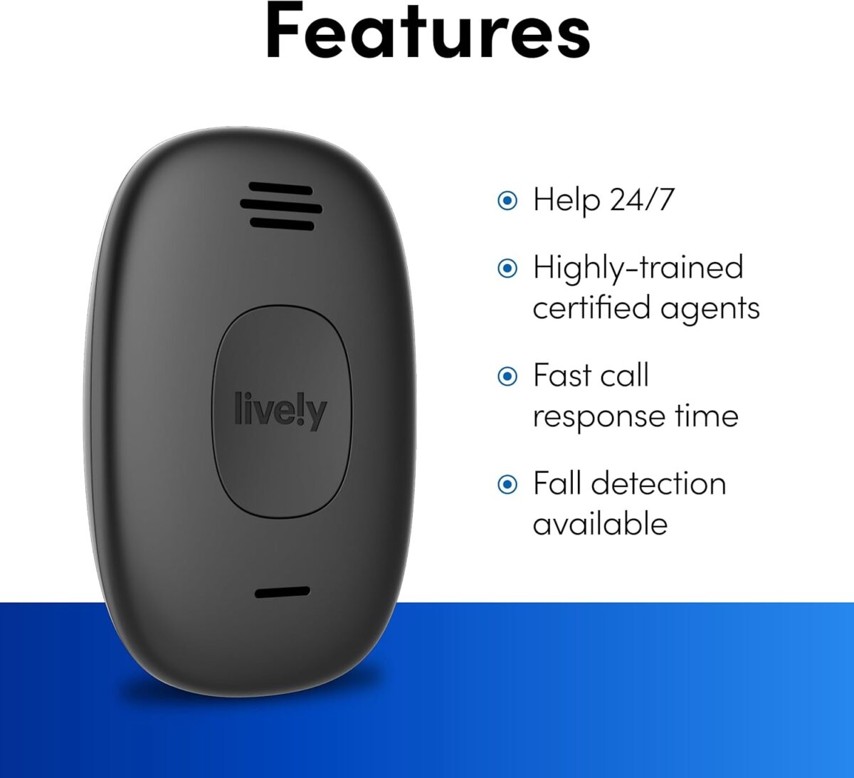 Lively Mobile2 - Medical Alert Device - 24/7 Emergency Help - Waterproof - with Optional Fall Detection - Lanyard Included - for Greater Independence - Image 2