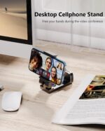 MiiKARE Airplane Travel Essentials Phone Holder, Universal Handsfree Phone Mount for Flying with 360 Degree Rotation, Accessory for Airplane, Travel Must Haves Phone Stand for Desk, Black&Black - Image 4