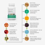 Healthy Aging Supplement for Women with Resveratrol, NAD, Collagen Booster, Biotin and More - Beauty with 12 Ingredients - USA Made, Vegan, 60 Capsules, Nutitionist formulated. - Image 3