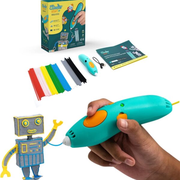 3Doodler Start+ Essentials (2024) 3D Pen Set for Kids, Easy to Use, Learn from Home Art Activity Set, Educational STEM Toy for Boys & Girls Ages 6+
