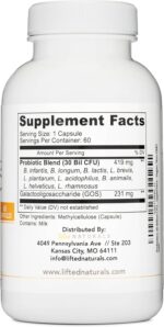 Lifted Naturals Mood Boosting Probiotic 30 Billion CFU - Mood Support Supplement, Prebiotics and Probiotics for Women & Men, Acidophilus Lactobacillus Probiotic, Shelf Stable & Non-GMO, 60 Capsules - Image 7