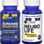 NATURAL STACKS NeuroLife + Dopamine Brain Food Bundle - Supports Mental Drive & Brain Longevity* - 120 Capsules