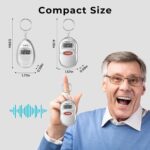 2 Pack Talking Clock for Blind Elderly, Small Travel Alarm Clock Keychain for Visually Impaired, English Language Battery Operated Talking Clock for Seniors - Image 2