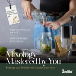 Barillio Bartender Kit - Stainless-Steel Cocktail Shaker Set with Bamboo Stand - Mixology Bar Tools w/Shaker, Drink Mixer Spoon & Muddler for Cocktails - Home Bar Accessories - 10-Pc Bar Set - Silver - Image 3