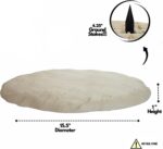 Ei Circular 15.5” Stepping Stones with Ground Stakes - Home or Garden Step Stones for Outdoor Walkway or Pathway Pavers - Resin Material (4, Beige Limestone) - Image 3