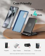 INIU Wireless Charger, 15W Fast Qi-Certified Wireless Charging Station with Sleep-Friendly Adaptive Light Compatible with iPhone 16 15 14 13 Pro XS 8 Plus Samsung Galaxy S25 S24 S23 Note 20 Google etc - Image 5