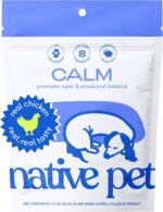 Native Pet Calm Dog Calming Chews - 30 Treats - Dog Melatonin for Small, Medium, Large Breeds – Natural Anxiety Relief, Calming & Sleep Aid – Puppy Essentials