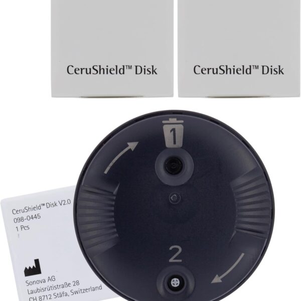 Genuine OEM Switzerland Wax Guards Filters, Cerushield Disk v2.0 098-0445 Accessories for Phonak Hearing Aid Audeo Marvel Paradise Lumity Hearing Aid only using SDS 4.0 receiver-2 pack/16 Filter Total