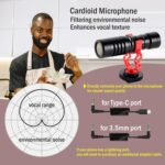 YouTube Starter Kit,Vlogging Kit for iPhone 15 Android Phone,Content Creator Kit for Blogger Vlogging Camera Kit with MicrophoneLED lightCPL lensRemote Control - Image 4