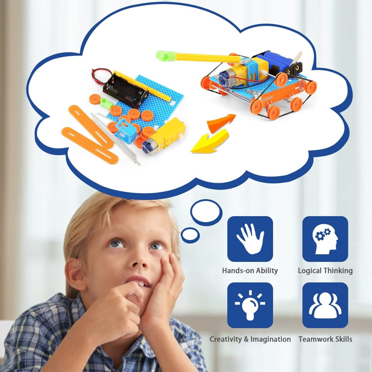 STEM Kits for Kids Crafts 6-8 8-12, Boys Gifts Toys for 6 7 Year Old Boy Birthday Gift Ideas, STEM Toys Craft Kits 6+ 7+ yr, Robotics Science Activities Robot Building Age 8-10 8 9 10 11 12 Years - Image 3