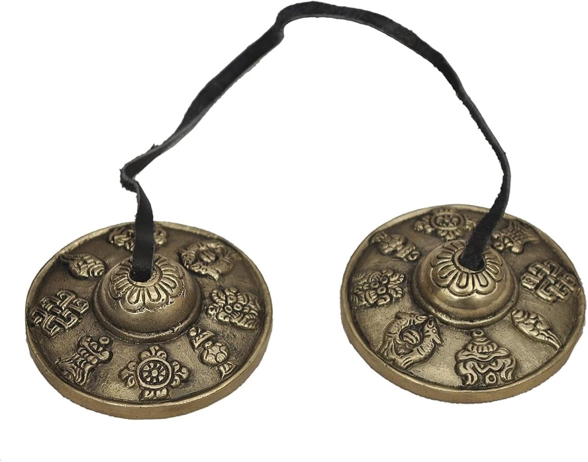 Handmade Nepal Tingsha Bell for Meditation and Sound Healing, 2.5"Meditation Bell, Authentic Percussion Instrument for Relaxation and Mindfulness - Image 1