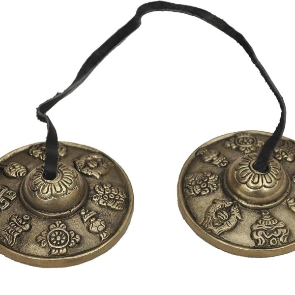 Handmade Nepal Tingsha Bell for Meditation and Sound Healing, 2.5"Meditation Bell, Authentic Percussion Instrument for Relaxation and Mindfulness