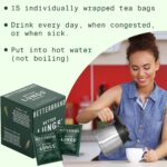 Betterbrand BetterLungs Detox Tea – Herbal Tea for Respiratory Support | Mullein Leaf & Herbal Blend for Lung Health & Wellness | Caffeine-Free | 15 Tea Bags - Image 5